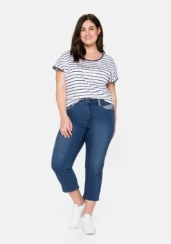Sheego Schmale Jeans In 7/8-Länge, Mit Kontrastdetails -Sheego Verkaufe 13995800053 03XEK 02 SH