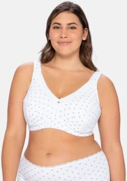 Sheego BH Ohne Bügel Mit Dezentem Druck, Wattierte Träger