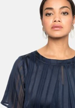 Sheego Abendkleid Mit Streifen-Jacquard Und Metallic-Effekt -Sheego Verkaufe 14014400035 042ZQ 02 SH