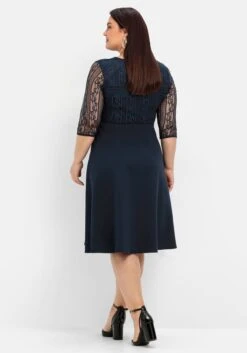 Sheego Cocktailkleid Mit Floraler Spitze Und Chiffon-Ärmeln -Sheego Verkaufe 14014500035 04SMB 02 SH