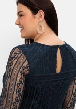 Sheego Cocktailkleid Mit Floraler Spitze Und Chiffon-Ärmeln -Sheego Verkaufe 14014500035 04SMD 02 SH