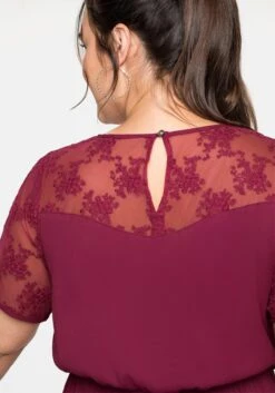 Sheego Abendkleid In Maxilänge, Mit Transparenter Spitze -Sheego Verkaufe 14020300261 047C2 02 SH