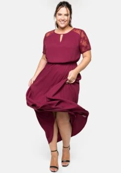 Sheego Abendkleid In Maxilänge, Mit Transparenter Spitze -Sheego Verkaufe 14020300261 047C4 02 SH