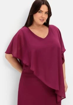 Sheego Cocktailkleid Mit Asymmetrischem Cape, Aus Chiffon 10 Sheego Cocktailkleid Mit Asymmetrischem Cape, Aus Chiffon -Sheego Verkaufe 14020400261 04SMK 02 SH