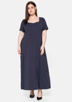 Sheego Abendkleid Mit Schmucksteinen Am Ausschnitt