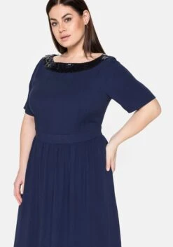 Sheego Abendkleid Mit Pailletten Am Ausschnitt -Sheego Verkaufe 14021700018 03XOW 02 SH