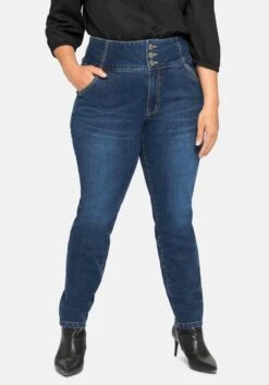 Sheego Slim Jeans In Curvy-Schnitt ANNE, Mit High-Waist-Bund -Sheego Verkaufe 14026200330 043IR 02 SH