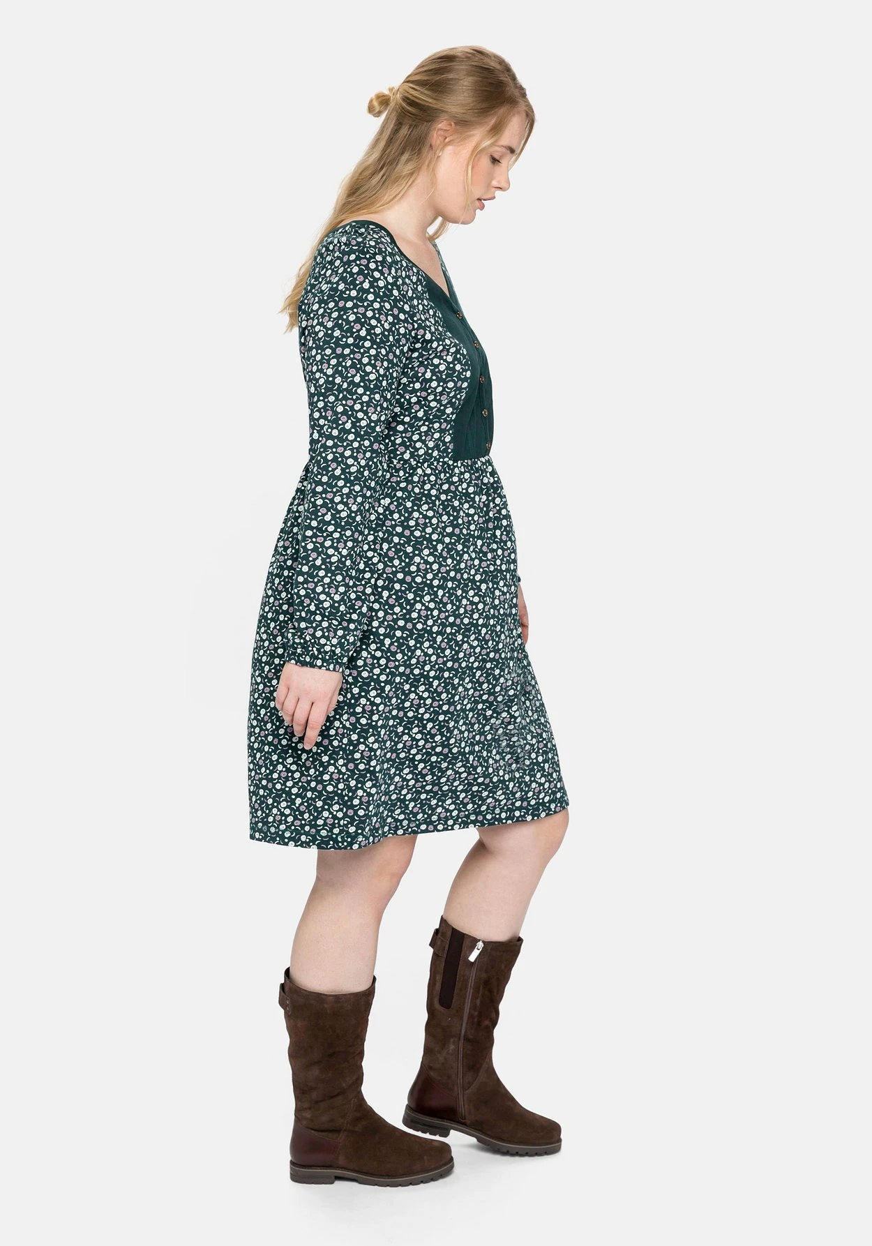 Sheego Jerseykleid Mit Bluseneinsatz Vorn, In Kniefreier Länge 2 Sheego Jerseykleid Mit Bluseneinsatz Vorn, In Kniefreier Länge – Bild 2