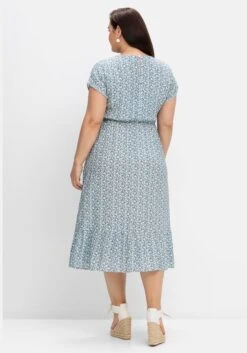 Sheego Kleid Mit V-Ausschnitt Und Blumendruck -Sheego Verkaufe 14043301492 04PZ3 01 SH