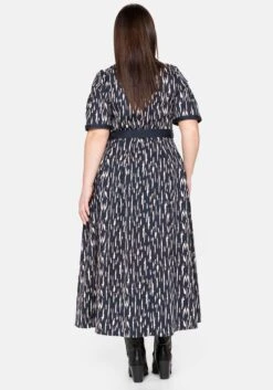 Sheego Midikleid Mit Bindegürtel Und Alloverdruck -Sheego Verkaufe 14043600524 03YW5 02 SH