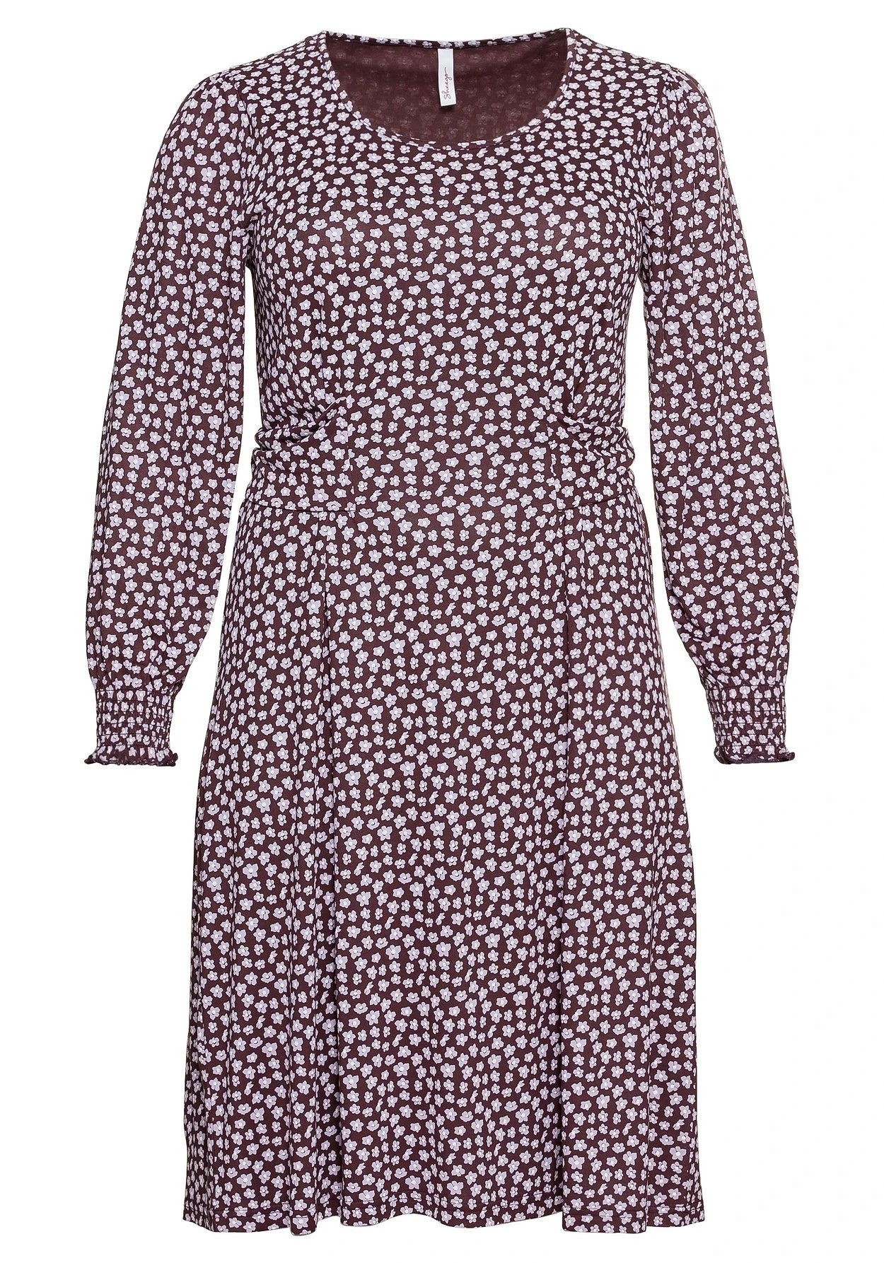 Sheego Jerseykleid Mit Alloverdruck Und Taillen-Bindeband 4 Sheego Jerseykleid Mit Alloverdruck Und Taillen-Bindeband – Bild 4