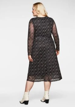 Sheego Mesh-Kleid Mit Millefleurs-Druck Und Bindegürtel -Sheego Verkaufe 14090001491 0450A 00 SH