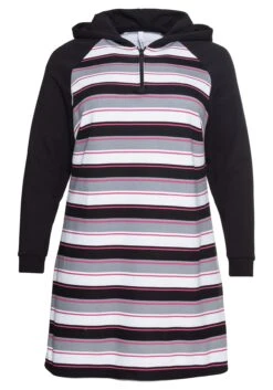 Sheego Sweatkleid Mit Ringeln, Kapuze Und Reißverschluss -Sheego Verkaufe 14156600377 046TA 00 SH