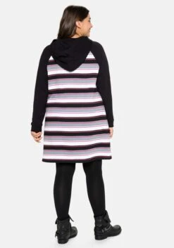Sheego Sweatkleid Mit Ringeln, Kapuze Und Reißverschluss -Sheego Verkaufe 14156600377 046TE 02 SH