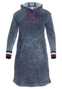 Sheego Sweatkleid Mit Kängurutasche, In Denim-Optik -Sheego Verkaufe 14179400047 047Z3 00 SH