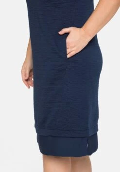 Sheego Sweatkleid Mit Satineinsatz Am Saum -Sheego Verkaufe 14179900018 049SG 02 SH