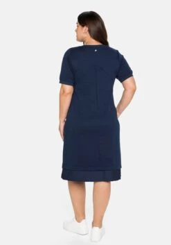 Sheego Sweatkleid Mit Satineinsatz Am Saum -Sheego Verkaufe 14179900018 049SL 02 SH