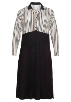 Sheego Blusenkleid Mit Knopfleiste Und Streifen -Sheego Verkaufe 14181000289 04995 00 SH