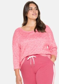 Sheego Relax-Sweatshirt Mit Blumendruck, In Oversized-Form -Sheego Verkaufe 14181901952 047LR 02 SH