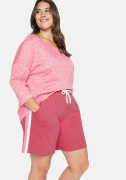 Sheego Relaxshorts Mit Kontrastdetails, Aus Interlock