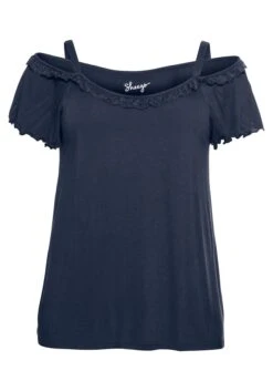 Sheego Strandshirt Im Carmen-Stil Mit Flügelärmeln -Sheego Verkaufe 14190000035 049JL 00 SH