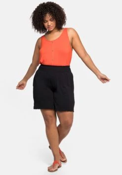 Sheego Strandshorts Mit Smokbund Und Häkelspitze -Sheego Verkaufe 14194300289 049TE 02 SH