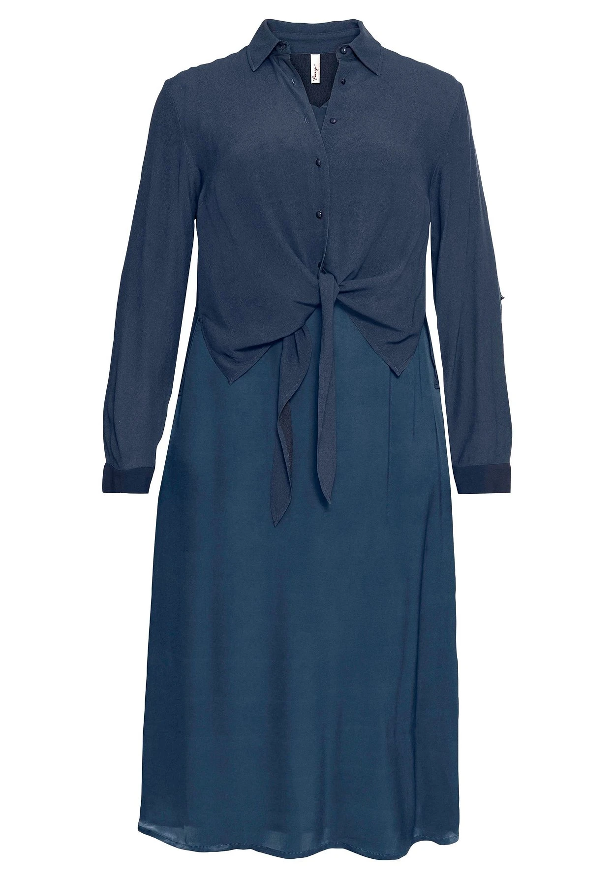 Sheego Maxikleid Mit Bluse, Aus Satin Und Crêpe 4 Sheego Maxikleid Mit Bluse, Aus Satin Und Crêpe – Bild 4