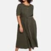Sheego Kleid Mit Knopfleiste Und Bindegürtel