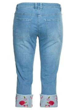 Schmale 7/8-Jeans Mit Besticktem Aufschlag -Sheego Verkaufe 14214400328 049AE 00 SH