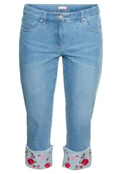Schmale 7/8-Jeans Mit Besticktem Aufschlag -Sheego Verkaufe 14214400328 049AG 00 SH
