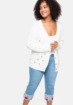 Schmale 7/8-Jeans Mit Besticktem Aufschlag -Sheego Verkaufe 14214400328 049AJ 02 SH