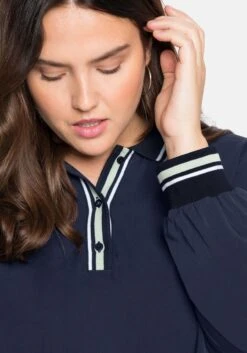 Sheego Kleid Mit Polokragen, Aus Twill-Qualität -Sheego Verkaufe 14214800018 049MP 02 SH