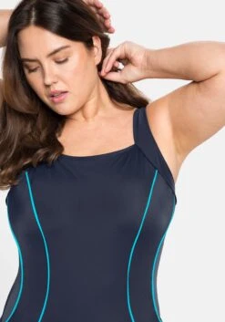 Sheego Badeanzug Mit Kontrastpaspeln Und Shaping-Effekt 9 Sheego Badeanzug Mit Kontrastpaspeln Und Shaping-Effekt -Sheego Verkaufe 14219800035 049UA 04 SH