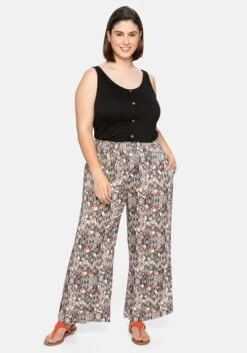 Sheego Weite Strandhose Mit Smokbund, Elastisch -Sheego Verkaufe 14221902004 04A05 00 SH