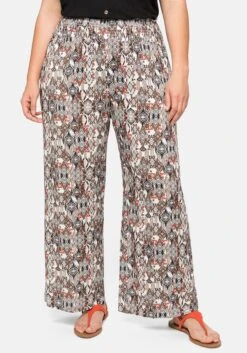 Sheego Weite Strandhose Mit Smokbund, Elastisch