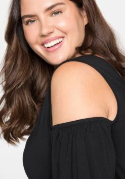 Sheego Strandkleid Mit Cut-outs Und Flügelärmeln -Sheego Verkaufe 14232800289 04A39 02 SH