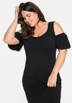 Sheego Strandkleid Mit Cut-outs Und Flügelärmeln -Sheego Verkaufe 14232800289 04A3B 02 SH