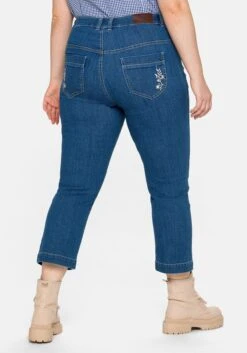 Sheego Trachtenjeans In 7/8-Länge, Mit Latz Und Stickerei -Sheego Verkaufe 14240600053 04A54 02 SH