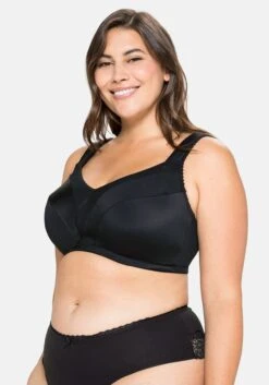 Sheego Komfort-BH Ohne Bügel, Mit Details Aus Mesh