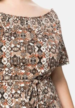 Sheego Strandkleid Mit Bindeband Und Carmenausschnitt -Sheego Verkaufe 14257702004 04A32 00 SH