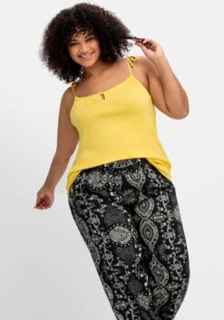 Sheego Strandtop Mit Spaghettiträgern Zum Binden