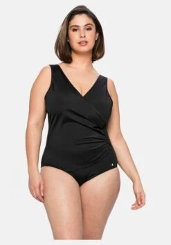 Sheego Badeanzug In Wickeloptik, Mit Wattierten Cups -Sheego Verkaufe 14260200289 049WA 00 SH