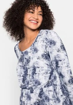 Sheego Midikleid Mit Alloverdruck Und Taillen-Tunnelzug -Sheego Verkaufe 14262002065 048JH 02 SH