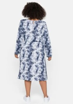 Sheego Midikleid Mit Alloverdruck Und Taillen-Tunnelzug -Sheego Verkaufe 14262002065 048JK 02 SH