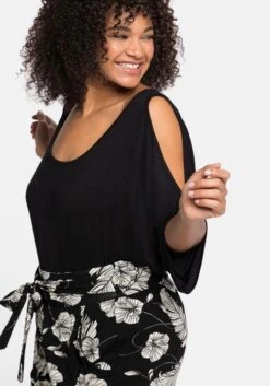 Sheego Strandshirt Mit Geschlitzten Fledermausärmeln -Sheego Verkaufe 14267300289 049YG 02 SH