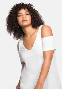 Sheego Strandshirt Mit V-Ausschnitt, Im Schulterfreien Look -Sheego Verkaufe 14268700010 049WR 02 SH