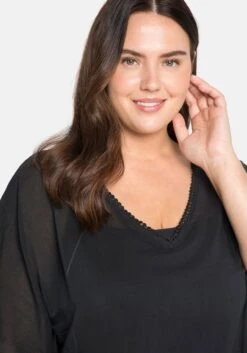 Sheego Strandtunika Im Poncho-Schnitt, Leicht Transparent -Sheego Verkaufe 14275600289 04A7G 02 SH