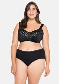 Sheego Komfort-BH Ohne Bügel, Mit Spitze Und Mesh-Details -Sheego Verkaufe 14277000289 047TQ 02 SH