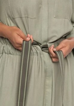 Sheego Blusenkleid Im Cargo-Stil, Mit Bindegürtel -Sheego Verkaufe 14281102000 04AHJ 02 SH