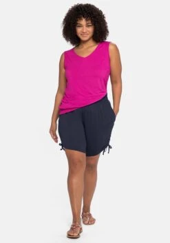 Sheego Strandshorts Mit Breitem Smokbund Und Raffung Seitlich -Sheego Verkaufe 14282600035 04AII 02 SH